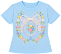 Bluebell Bow Tee | Cotton Knit Top for Women