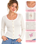 Butterfly Picot Cardigan | Women's Cotton Knit Cardigan
