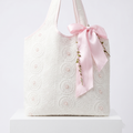 Pearl Lace Quilted Tote Bag