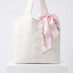 Pearl Lace Quilted Tote Bag