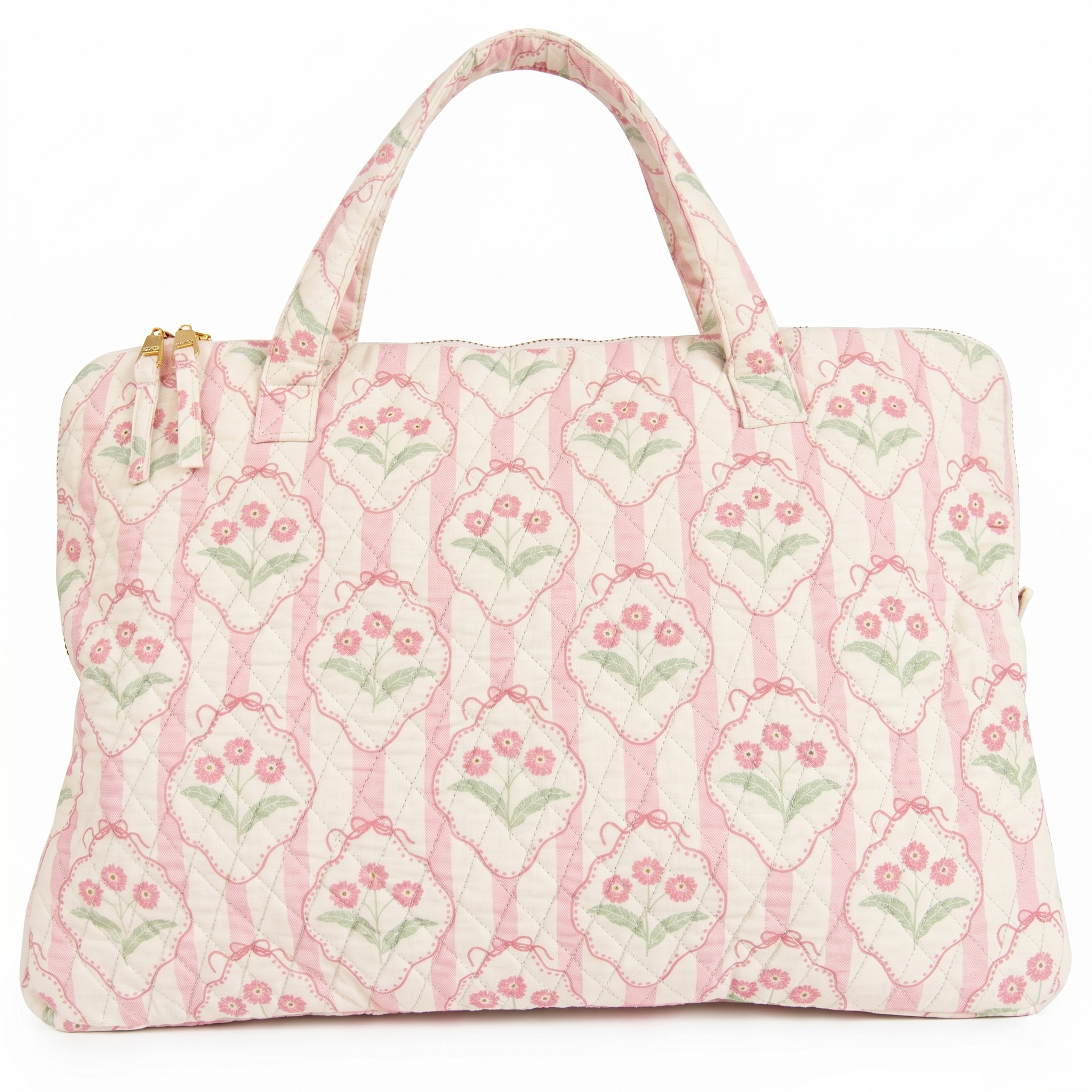 Blush Garden Quilted Laptop Bag
