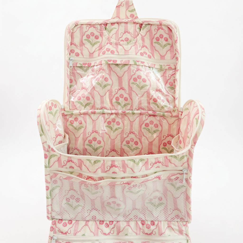 Blush Floral Quilted Utility Bag