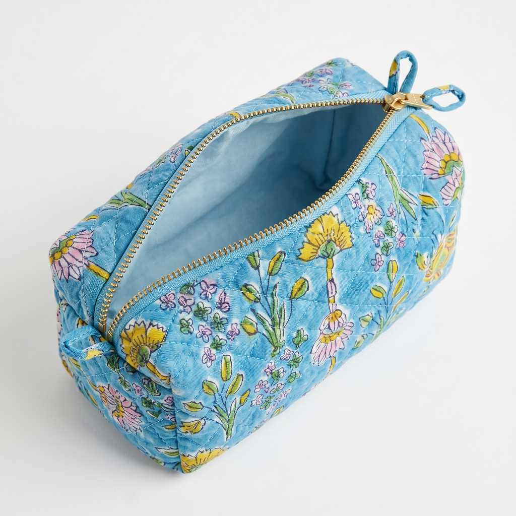 Cozy Carry Mini Pouch – Daisy Blue