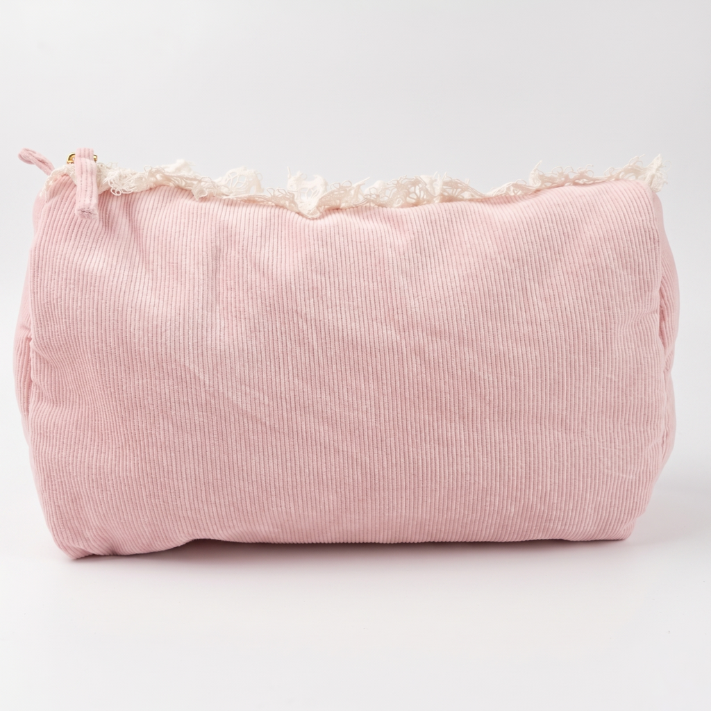BLOOM COSMETIC BAG – Blush Lace Makeup Pouch