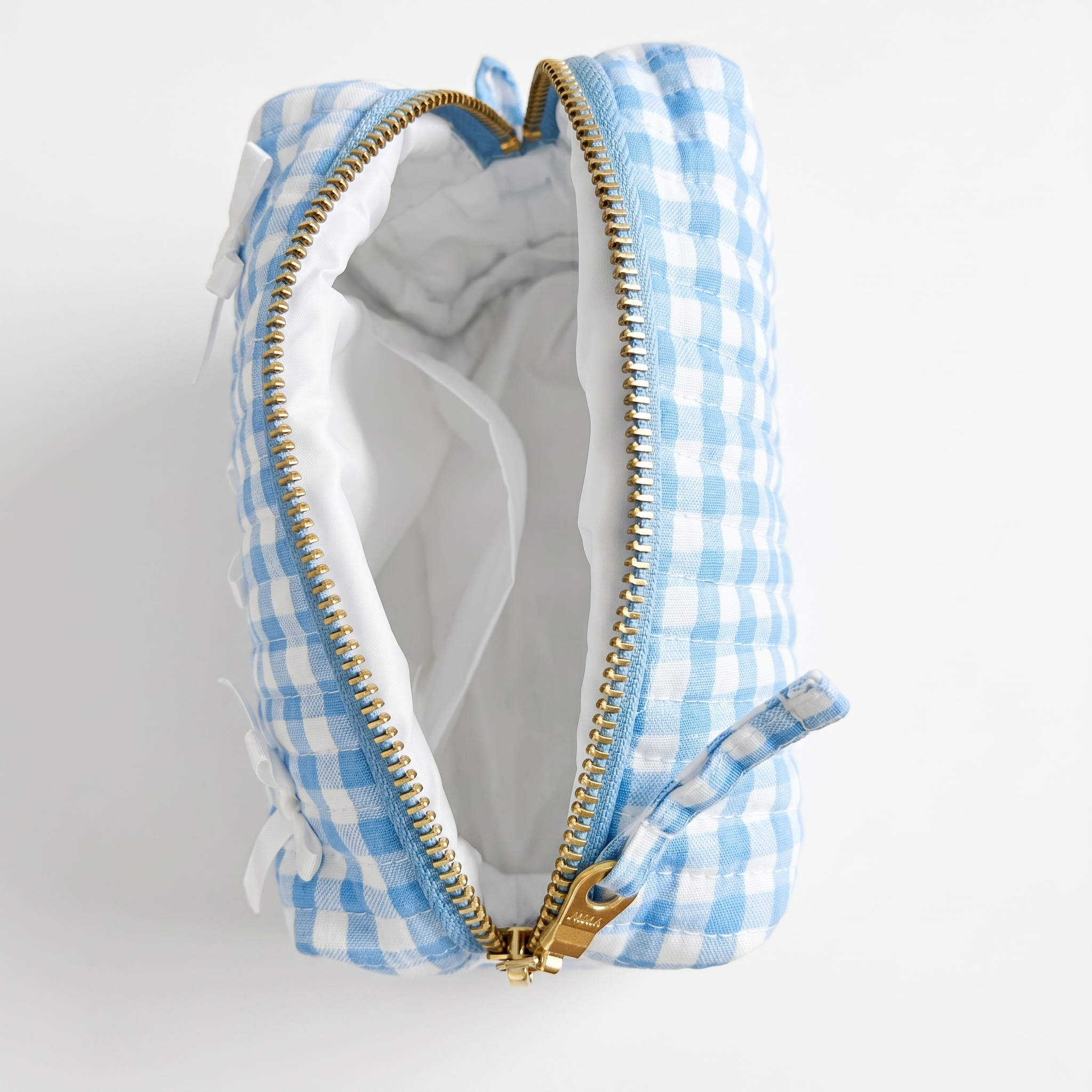 Cozy Carry Mini Pouch – Blue Gingham