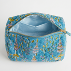 BLOOM COSMETIC BAG – Daisy Blue Makeup Pouch