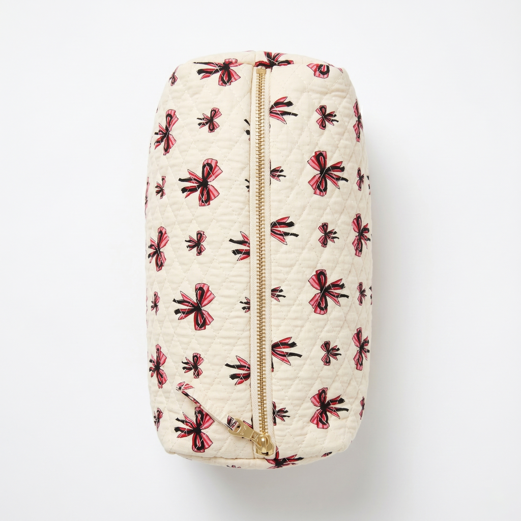 BLOOM COSMETIC BAG – Coquette Bow Makeup Pouch