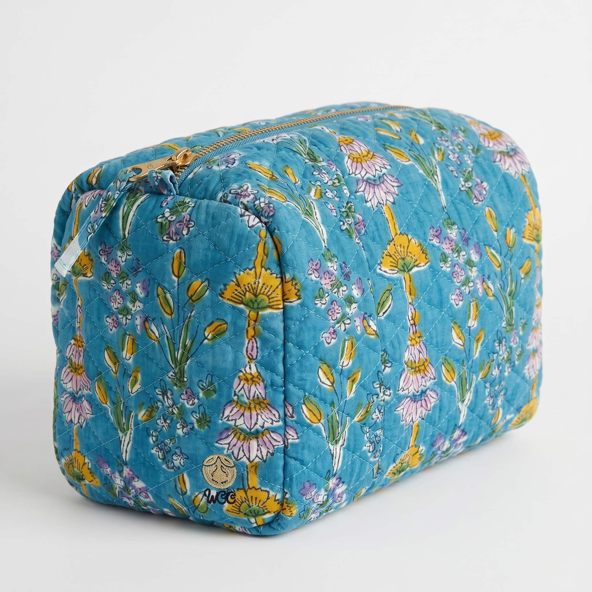 BLOOM COSMETIC BAG – Daisy Blue Makeup Pouch