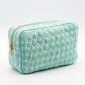 Sky Blue Quilted Men’s Travel Kit