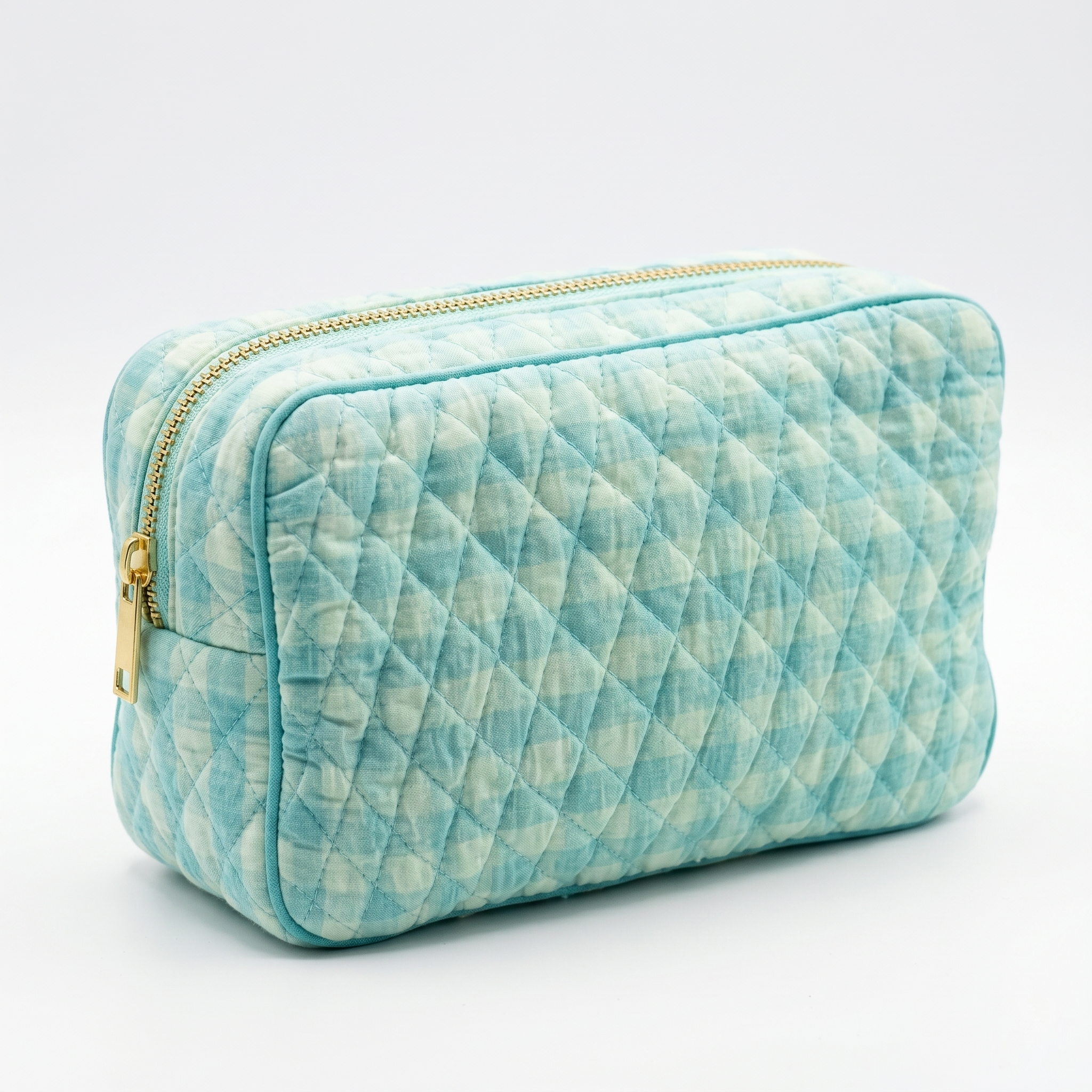 Sky Blue Quilted Men’s Travel Kit