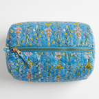 BLOOM COSMETIC BAG – Daisy Blue Makeup Pouch