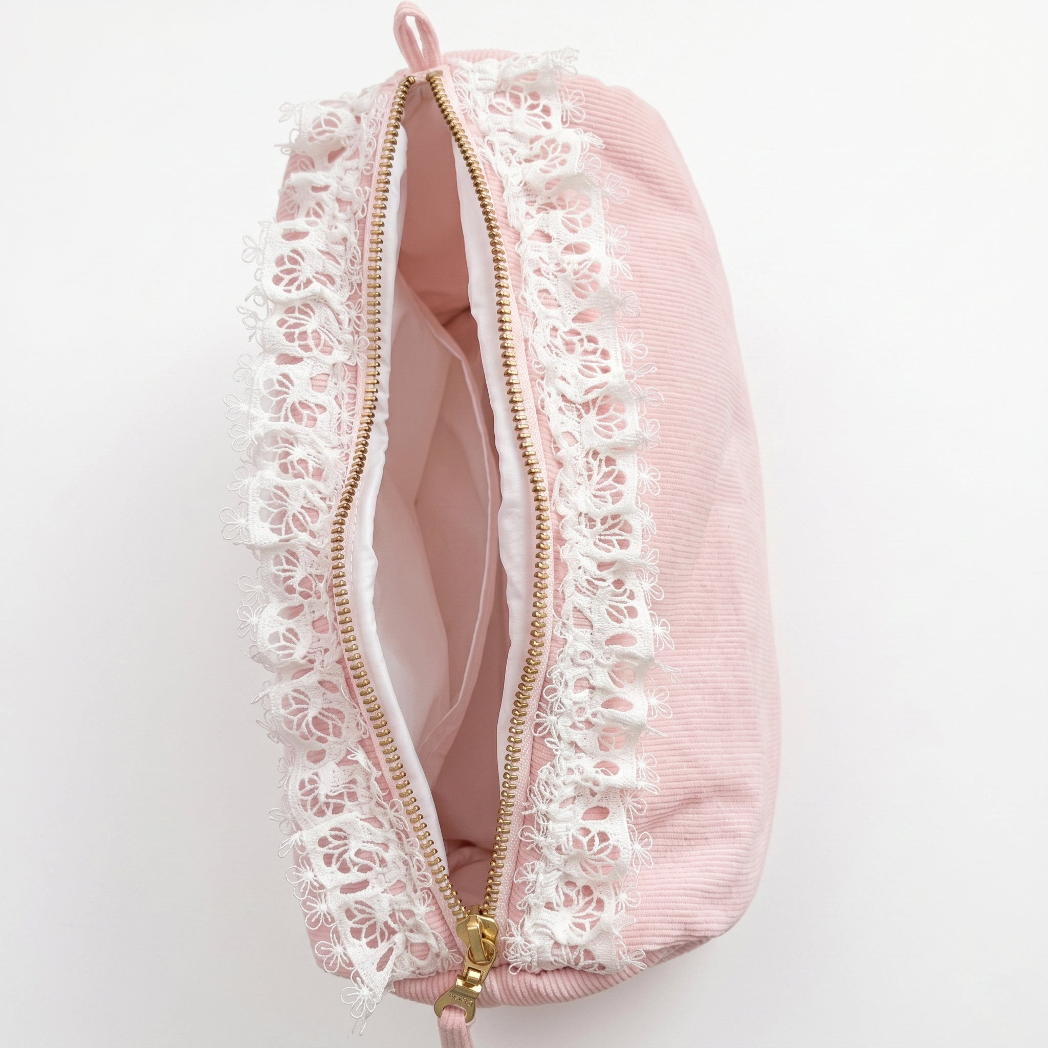 BLOOM COSMETIC BAG – Blush Lace Makeup Pouch