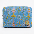 BLOOM COSMETIC BAG – Daisy Blue Makeup Pouch