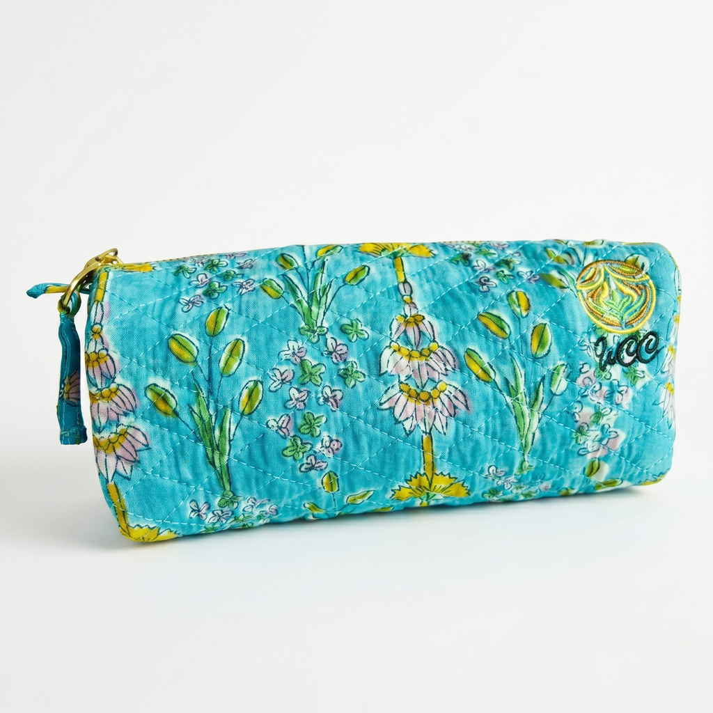 Cozy Carry Mini Pouch – Daisy Blue