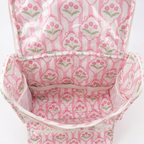 Blush Floral Quilted Utility Bag