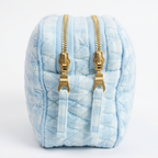 Sky Blue Quilted Men’s Travel Kit