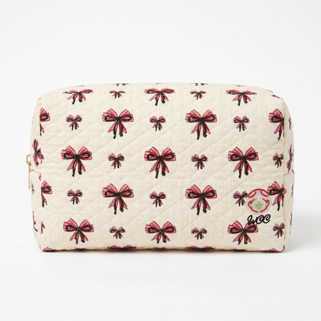 BLOOM COSMETIC BAG – Coquette Bow Makeup Pouch