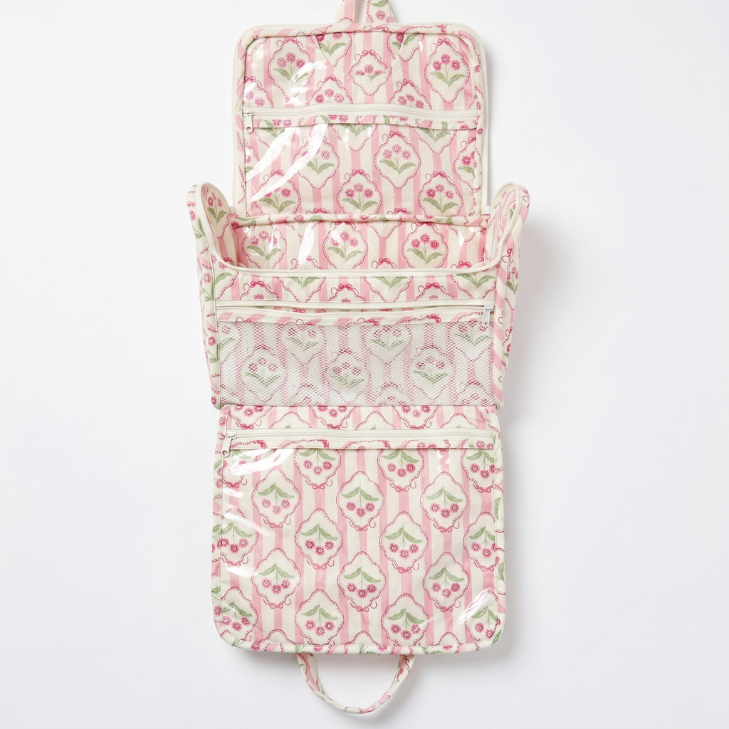 Blush Floral Quilted Utility Bag