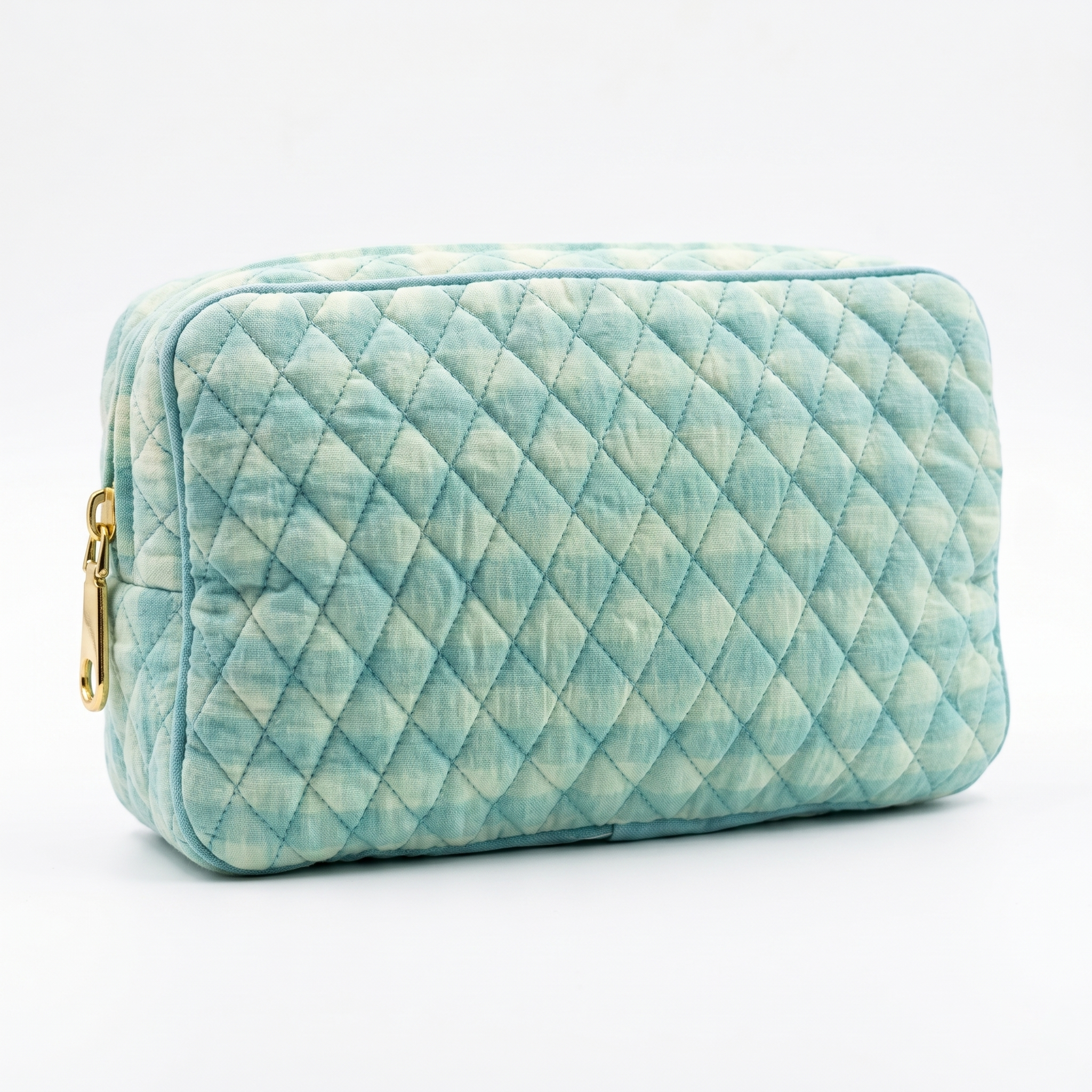 Sky Blue Quilted Men’s Travel Kit