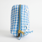 Cozy Carry Mini Pouch – Blue Gingham