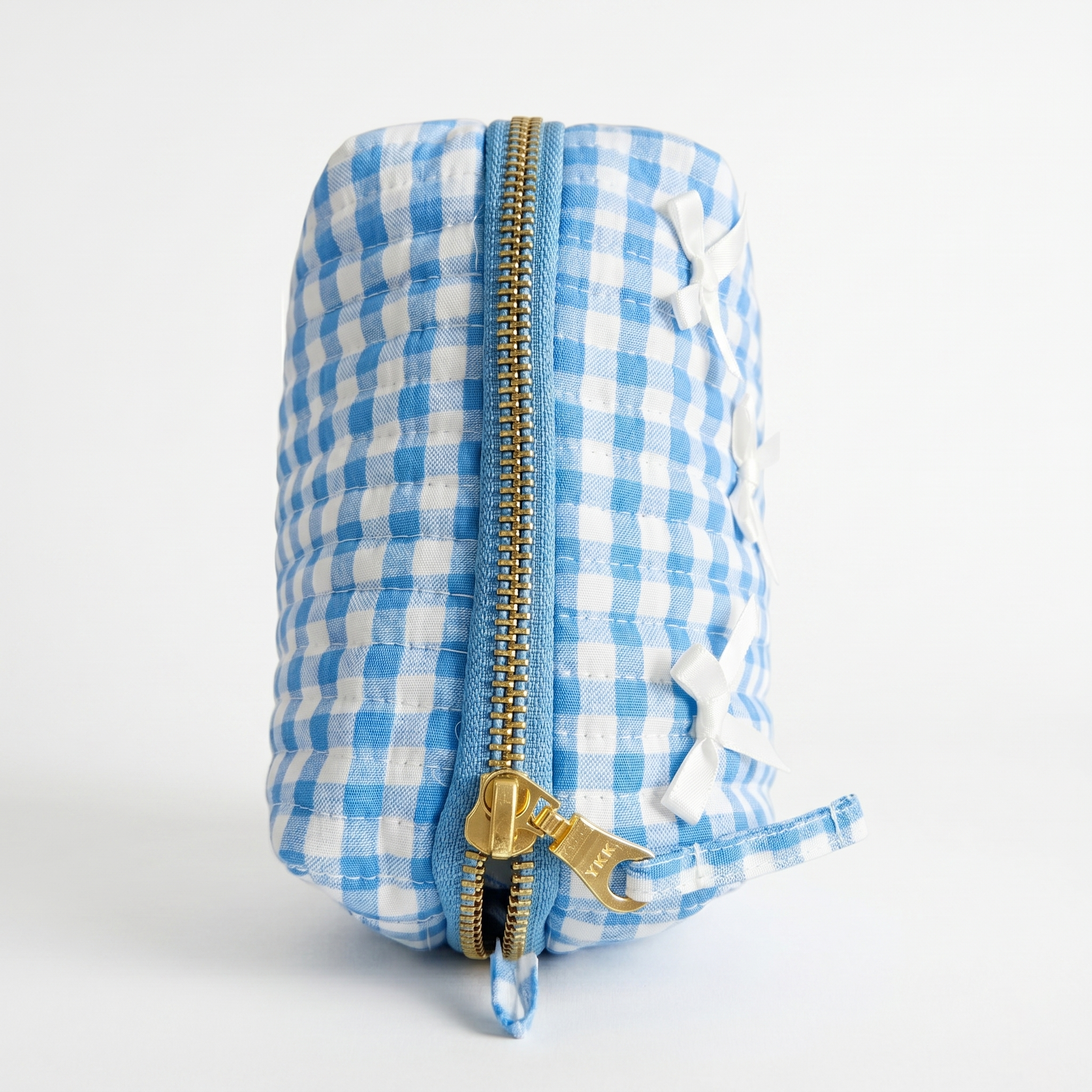 Cozy Carry Mini Pouch – Blue Gingham