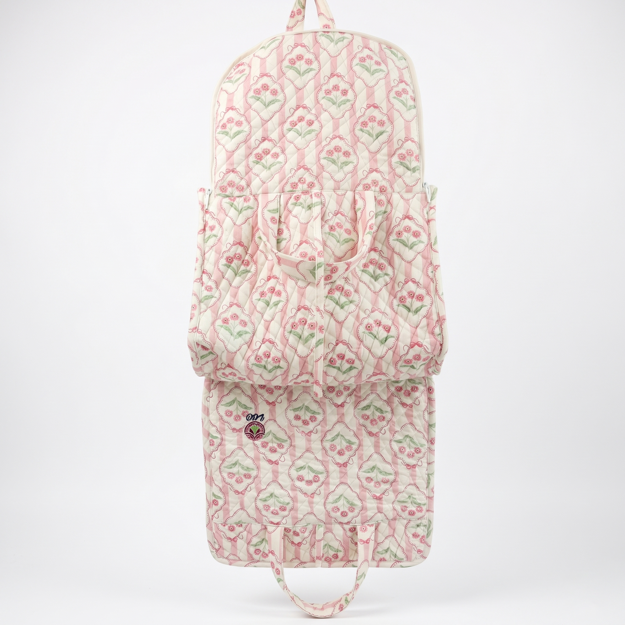 Blush Floral Quilted Utility Bag