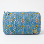 BLOOM COSMETIC BAG – Daisy Blue Makeup Pouch