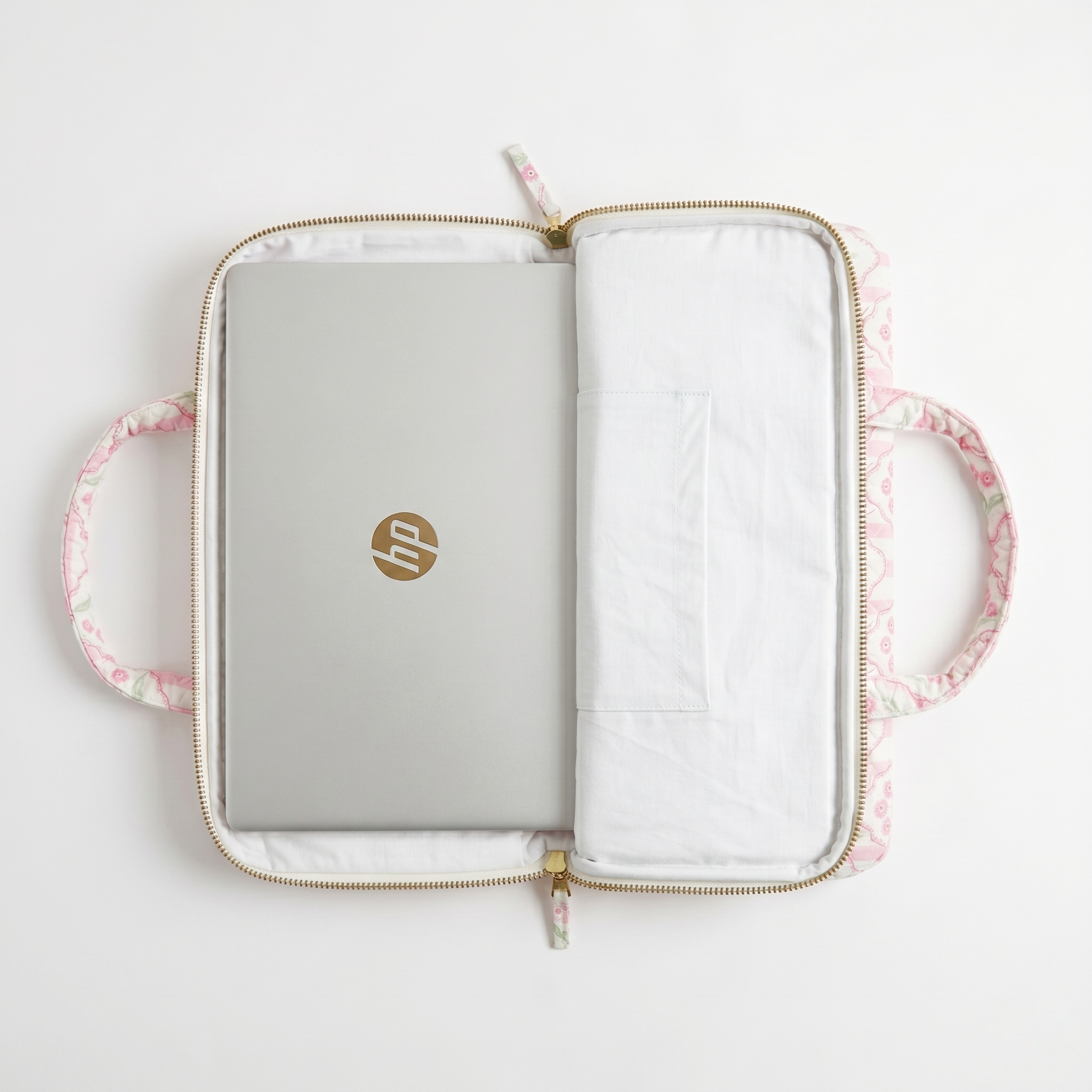 Blush Garden Quilted Laptop Bag