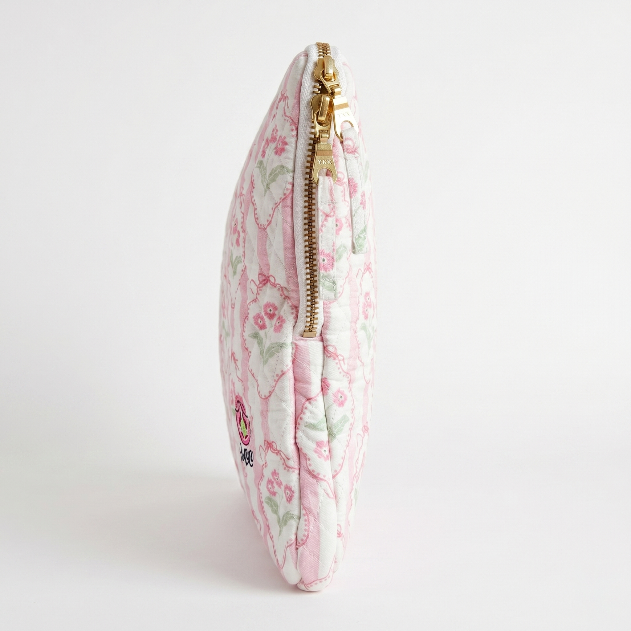 Blush Garden Quilted Laptop Bag